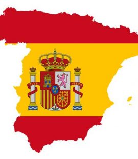 Flag Map of Spain