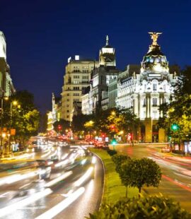 Gran Via Madrid at Night
